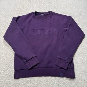 Twitch Unisex Staff Sweatshirt Purple Pullover 3D Spellout Embossed Crewneck Lrg